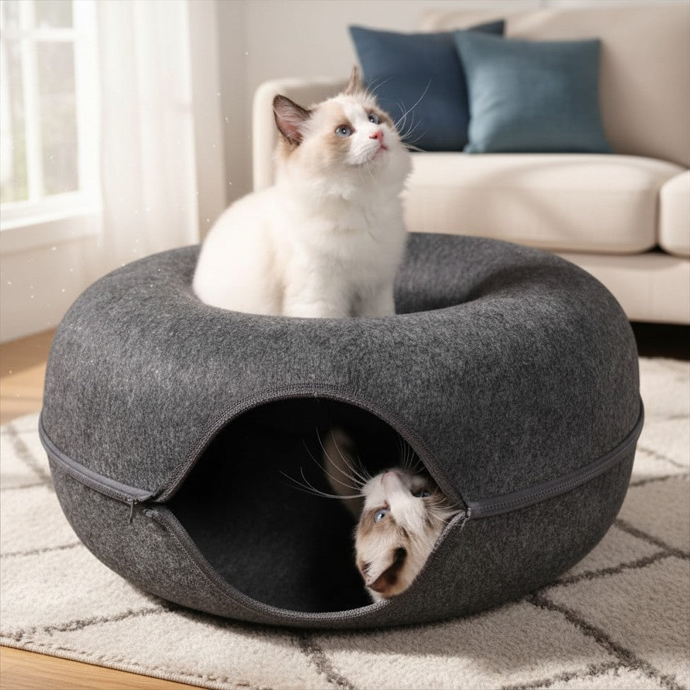 Donut Cat Tunnel Bed